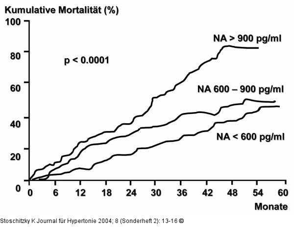 Mortalität - Plasma-Noradrenalinspiegel