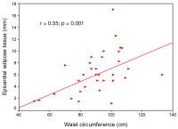 Figure 2: Epicardial adipose tissue thickness - Waist