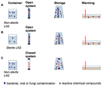 Abbildung 2: Vitrification in open and closed devices