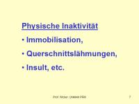 Abbildung 7: K�rperliches Training - Osteoporose