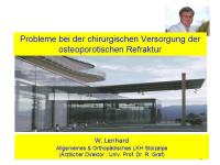 Abbildung 1: Osteoporotische Refraktur