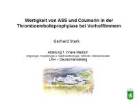 Abbildung 1: ASS vs. Coumarin  