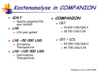 Abbildung 26: Kostenanalyse - COMPANION-Studie