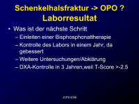 Abbildung 14: Schenkelhalsfraktur - OPO - Laborresultat