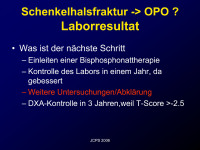 Abbildung 15: Schenkelhalsfraktur - OPO - Laborresultat