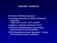 Abbildung 3: Fallbericht - Anamnese