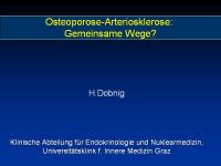 Abbildung 1: Osteoporose - Arteriosklerose