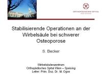 Abbildung 1: Wirbels�ule - Operation