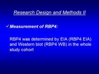 Abbildung 5: Retinol binding protein 4